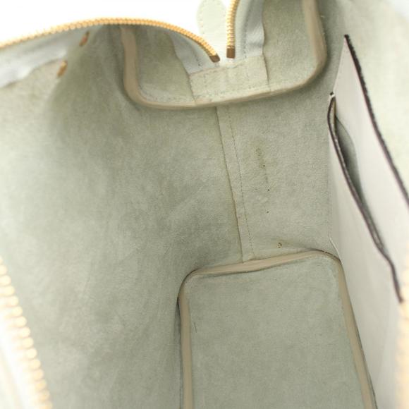 Celine Small Soft Cube Leather Shoulder Bag Green White - Picture 8 of 10